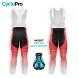 Atuendo de ciclismo de otoño del hombre rojo - Trace+