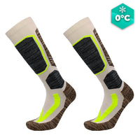 Chaussettes cyclisme hiver blanches Confort