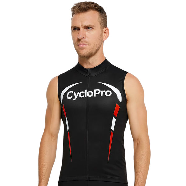 Maillot Cyclisme sans manches rouge Dynamo