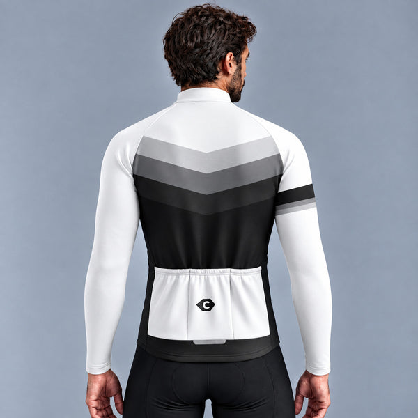 Maillot cycliste hiver Blanc - Agility 1