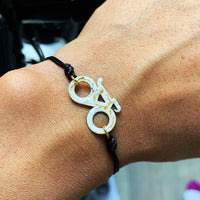 bracelet de velo blanc or 1