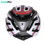 casque velo avec visiere argent cordon