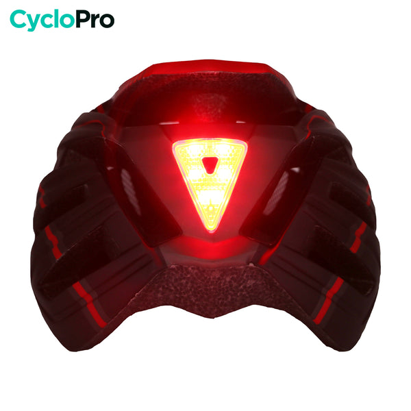 Casco de bicicleta con visera plateada y roja - Sportmax