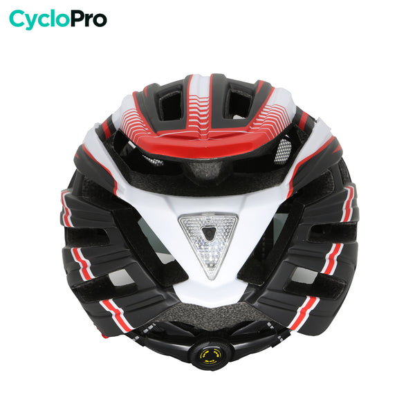 Casco de bicicleta con visera blanca y roja - Sportmax