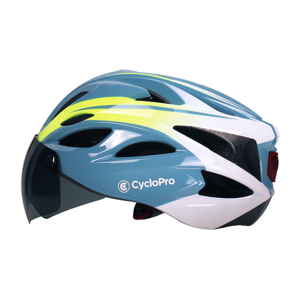 casque velo visiere bleu et jaune adventure 34