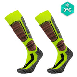 chaussettes hiver cyclisme jaune confort