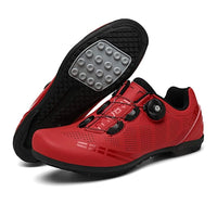 Chaussures Vélo Route/VTT rouge - Plate+ chaussures plates vélo CycloPro 42 