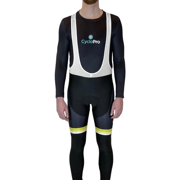 COLLANT CYCLISTE JAUNE ÉVASION+ - AUTOMNE - HOMME cuissard long homme GT-Cycle Outdoor Store XS Avec Bretelles 