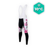 COLLANT CYCLISTE POUR FEMMES AUTOMNE - FLEURS PASSION Collant automne femme CycloPro Avec XS 