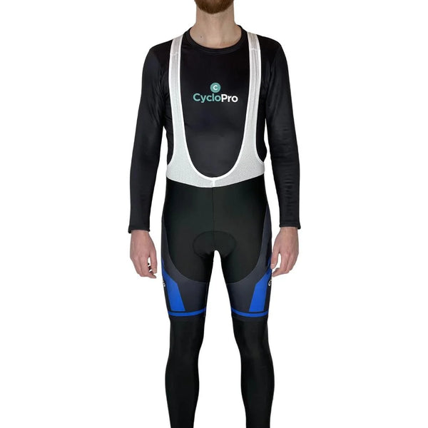 COLLANT CYCLISTE THERMIQUE BLEUE - HIVER - HOMME Cuissard long pour homme GT-Cycle Outdoor Store S 
