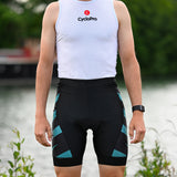 cuissard cycliste homme sans bretelles practical turquoise 2