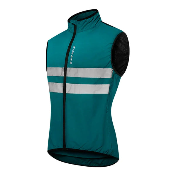 gilet coupe vent velo lighty bleu