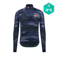 Chaqueta termal de ciclismo azul oscuro - Comandante