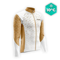 MAILLOT LONG DE CYCLISME AUTOMNE MARRON - CUBIC+ maillot automne cyclisme GT-Cycle Outdoor Store S 