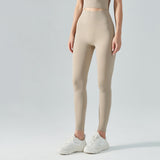 legging fitness taille haute femme beige