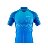 maillot cyclisme bleu wave