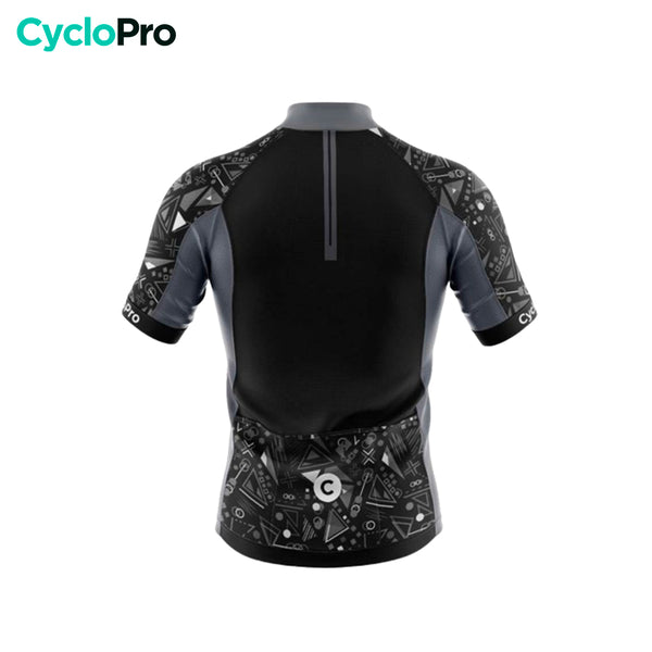 maillot cyclisme noir wave dos