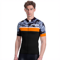 maillot cyclisme orange camoride