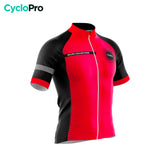 maillot cyclisme rouge eklips 3 4