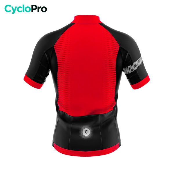 maillot cyclisme rouge eklips dos