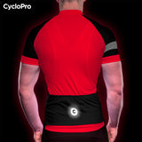 maillot cyclisme rouge eklips homme dos