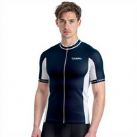 Maillot Cyclisme Route Bleu Marine - Uni+