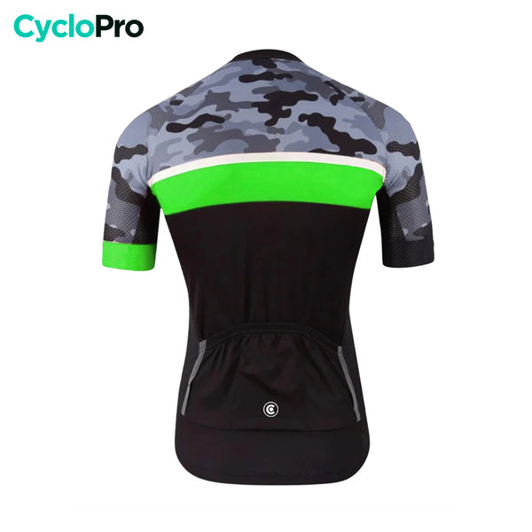 maillot cyclisme vert camoride dos