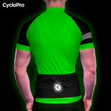 maillot cyclisme vert eklips homme dos