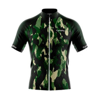 maillot cyclisme vert feuille militaro