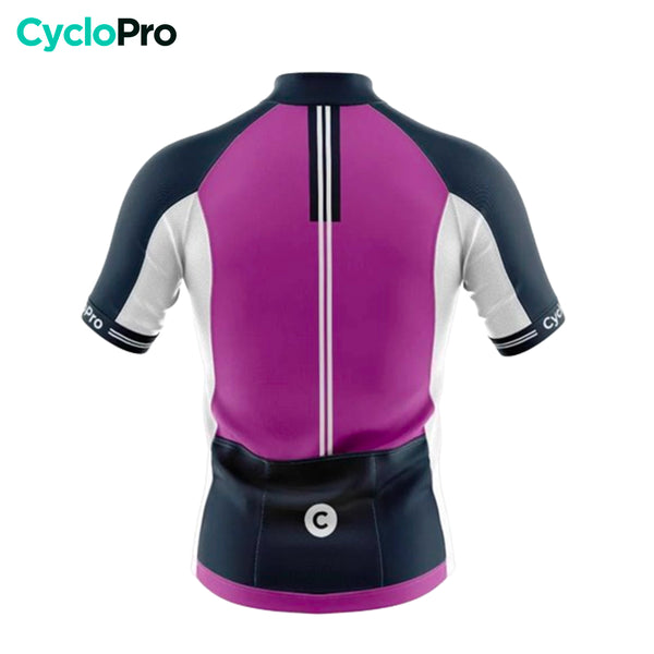 maillot cyclisme violet uni dos