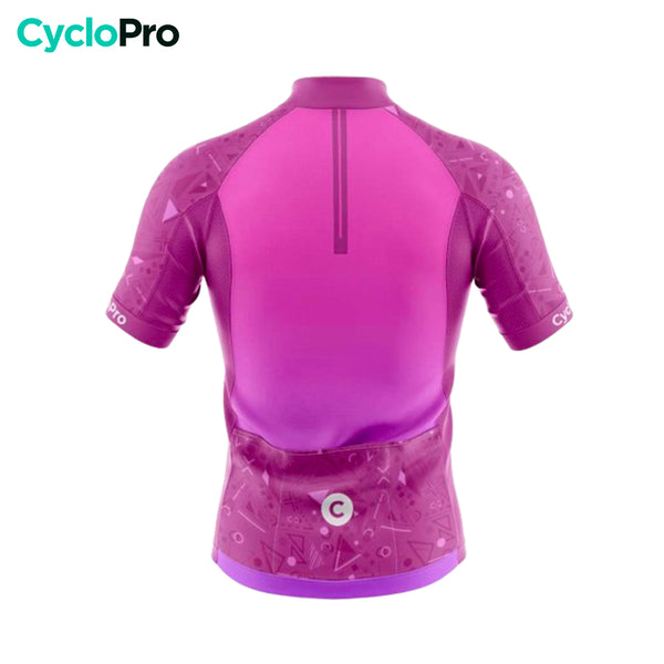 maillot cyclisme violet wave dos