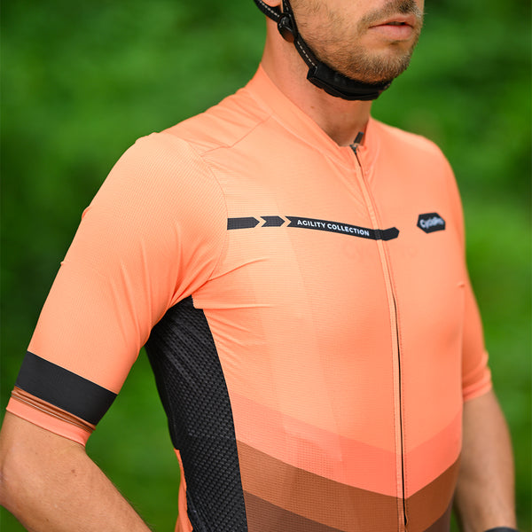 maillot cycliste agility orange 3