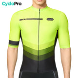 maillot de cyclisme dos agility jaune 2