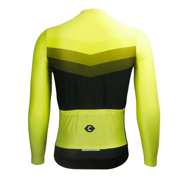 maillot long cycliste agility jaune 2