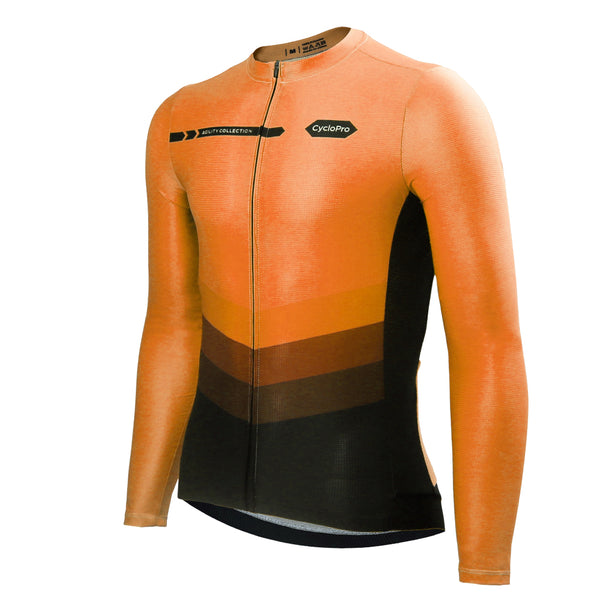 maillot long cycliste agility orange 3