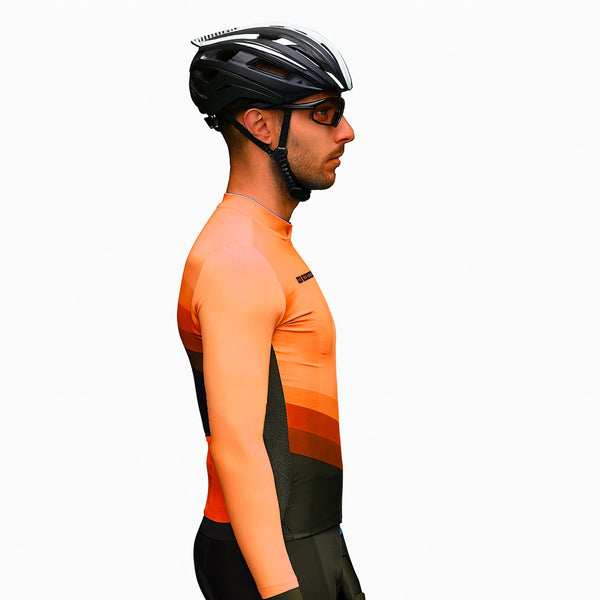 maillot long cycliste agility orange 4
