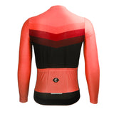 maillot long cycliste agility rouge 2