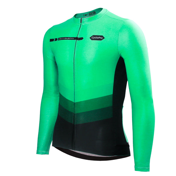 maillot long cycliste agility vert 6