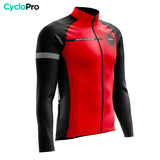 Atuendo de ciclismo de invierno rojo - eklïps