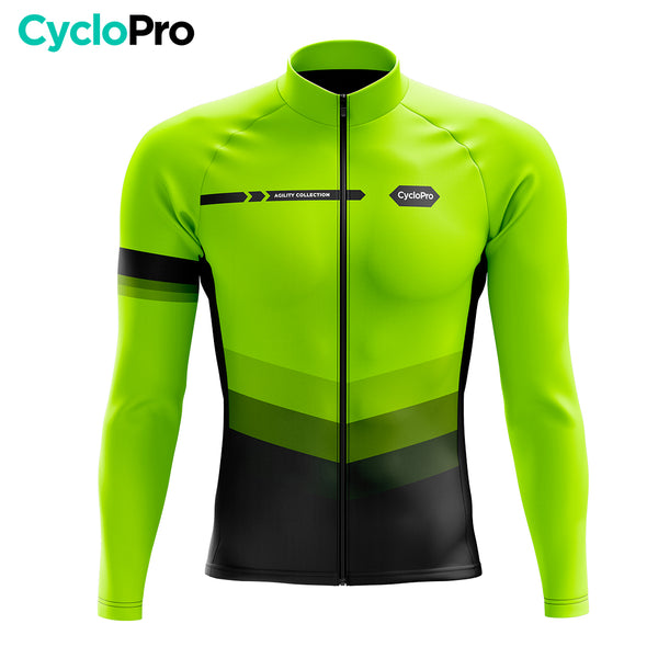 Fluo Yellow Winter Cycling Outfit - Agilidad