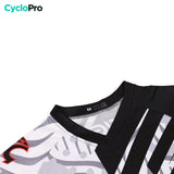 maillot vtt homme manche courte gris et rouge col