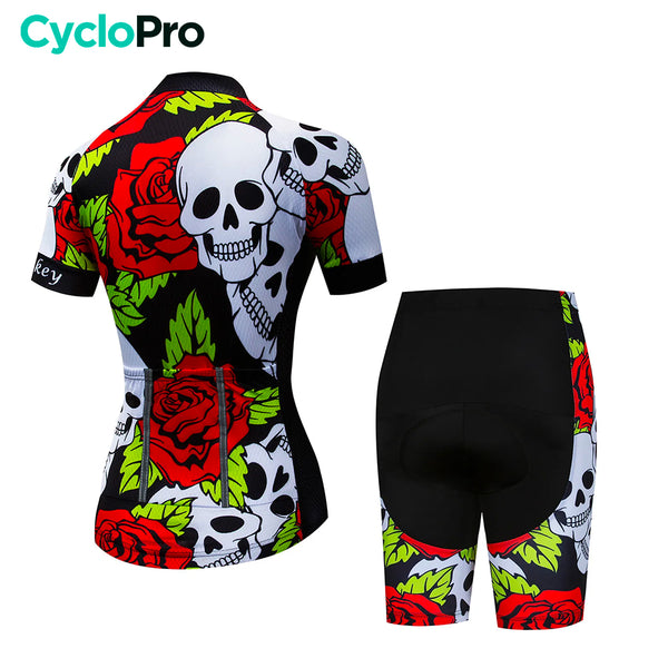 tenue cyclisme femme skull sans bretelles dos