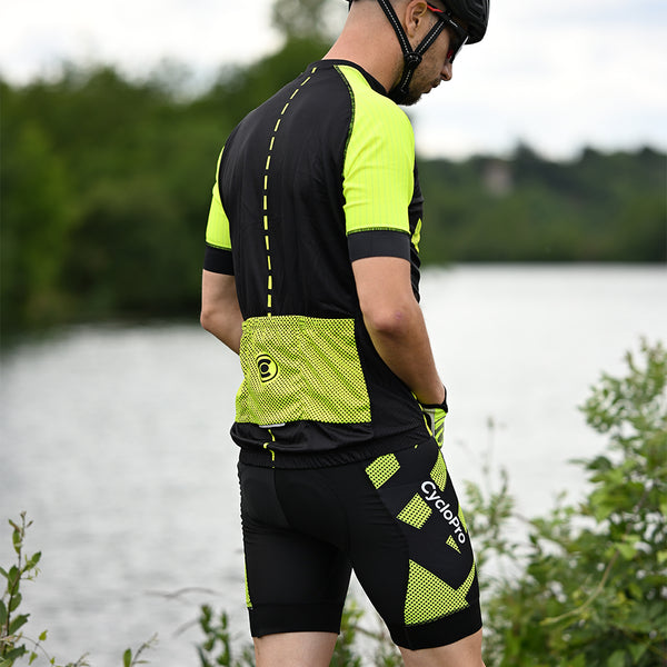 tenue cyclisme practical homme jaune 3