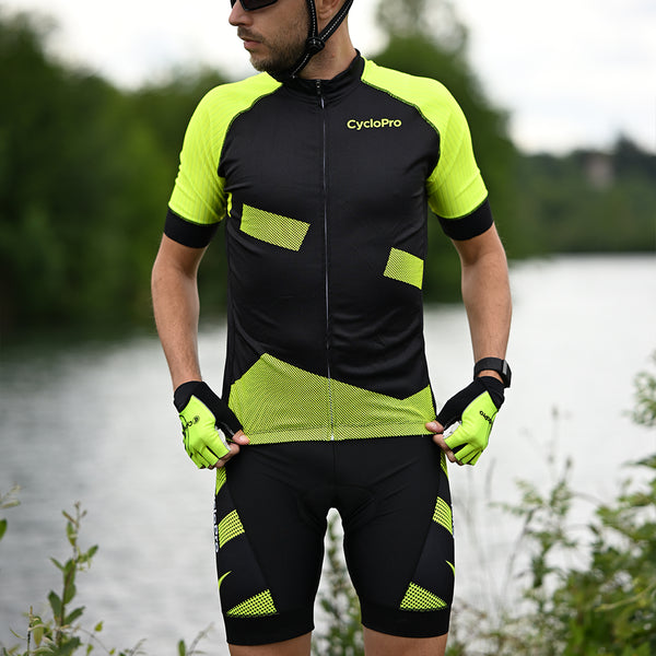tenue cyclisme practical homme jaune 5