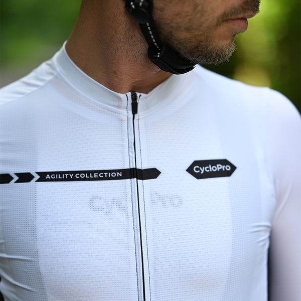 Tenue de cycliste blanche route et VTT - Agility