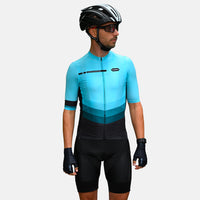 tenue cycliste adventure bleu ciel