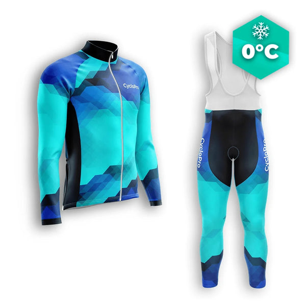 TENUE CYCLISTE HIVER HOMME BLEUE - HORIZON+ tenue cyclisme homme CycloPro XS 