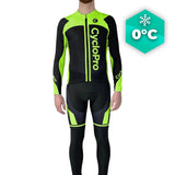 Tenue cycliste hiver verte - Flash+ tenue de cyclisme hiver GT-Cycle Outdoor Store Vert - Bretelles 3XL 