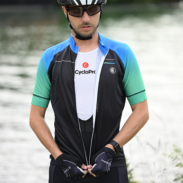 tenue cycliste homme azure