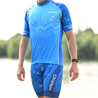 tenue cycliste homme bleu wave 1